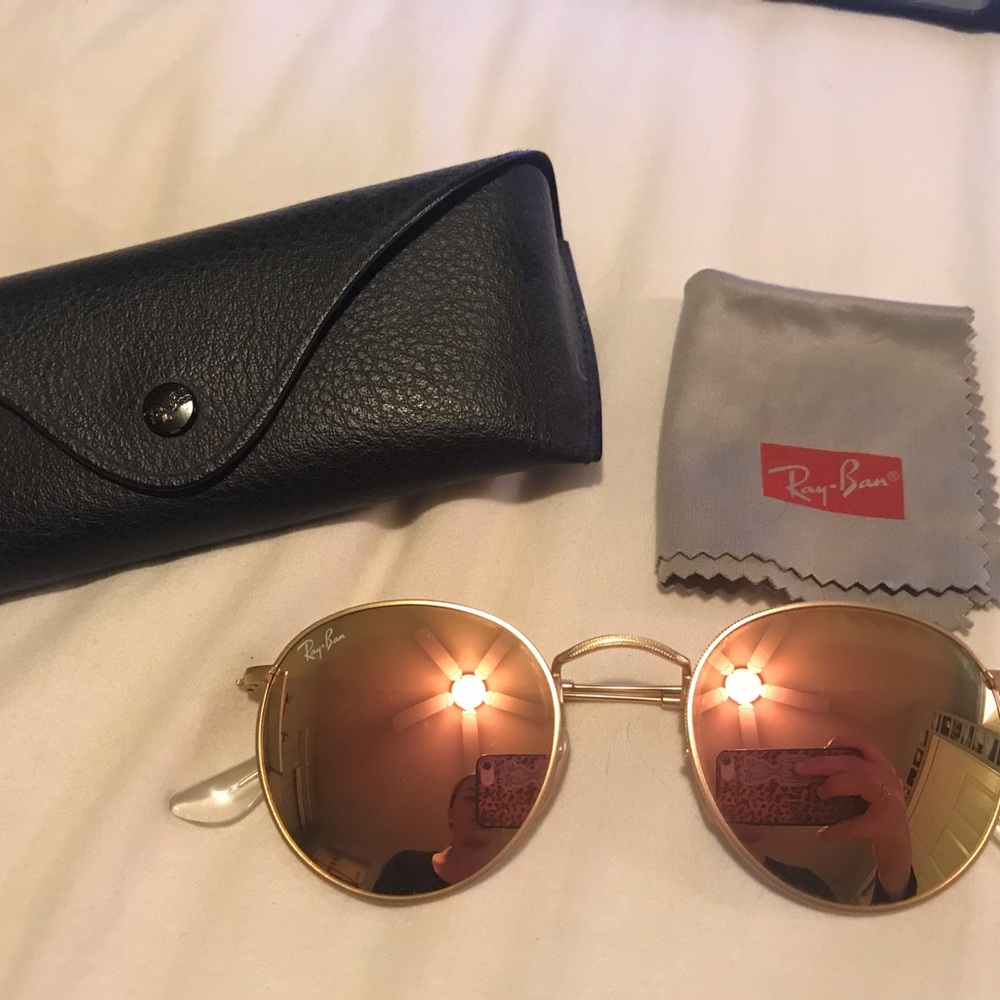 pink mirrored ray bans